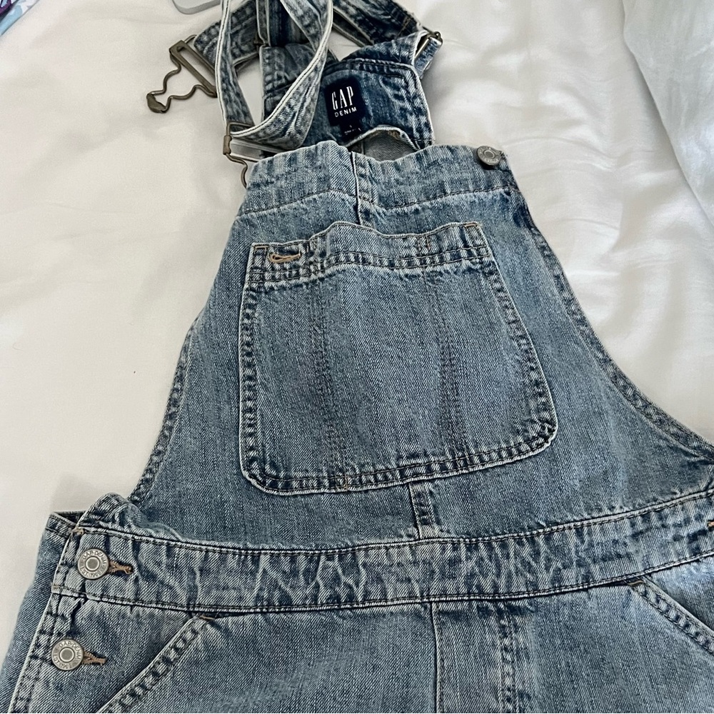 GAP Denim overall shorts